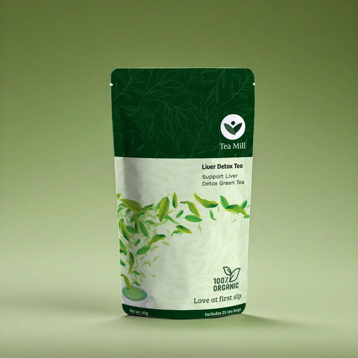 Liver Detox Tea blend with green tea and detoxifying Ayurvedic herbs