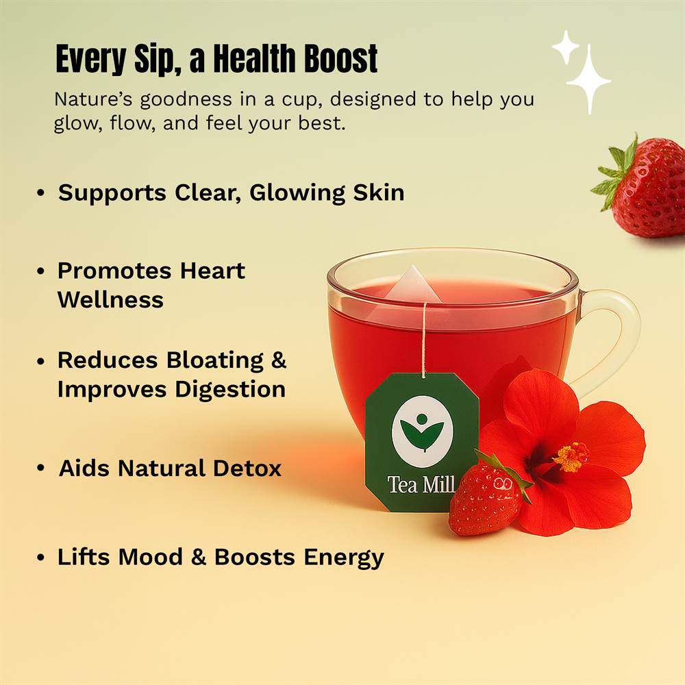 Strawberry Herb Bliss – Fruity Green Tea with Hibiscus & Lemongrass - Image 3