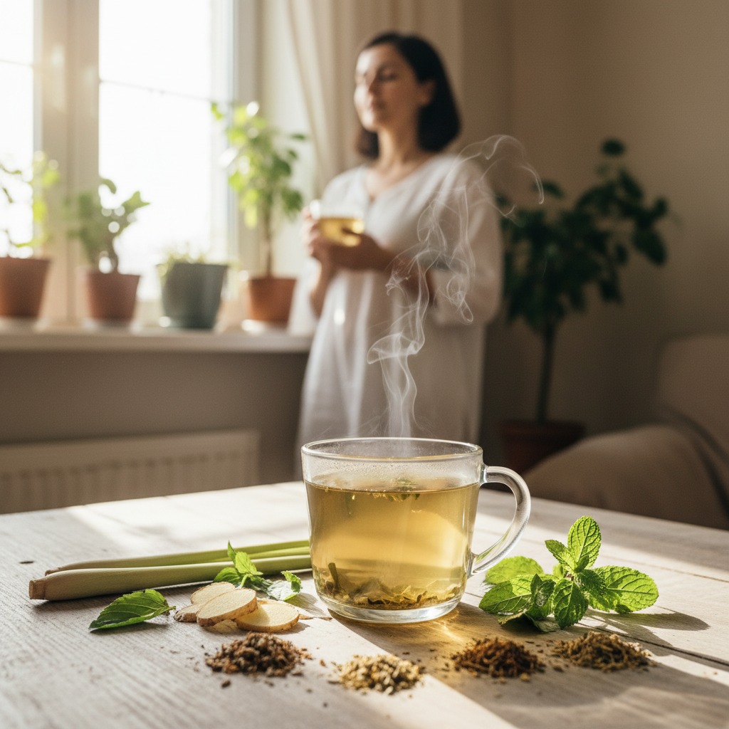 Liver Detox Tea blend with green tea and detoxifying Ayurvedic herbs