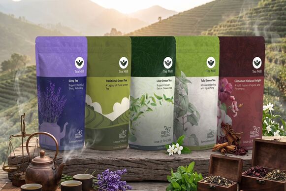 Premium tea collection by Tea Mill in India